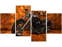 140CM 70 OBRAZ POMARAŃCZOWE UJĘCIE ŚCIENNY