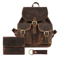 zestaw prezentowy dla niej zup-100-br plecak skórzany t-16-br portfel