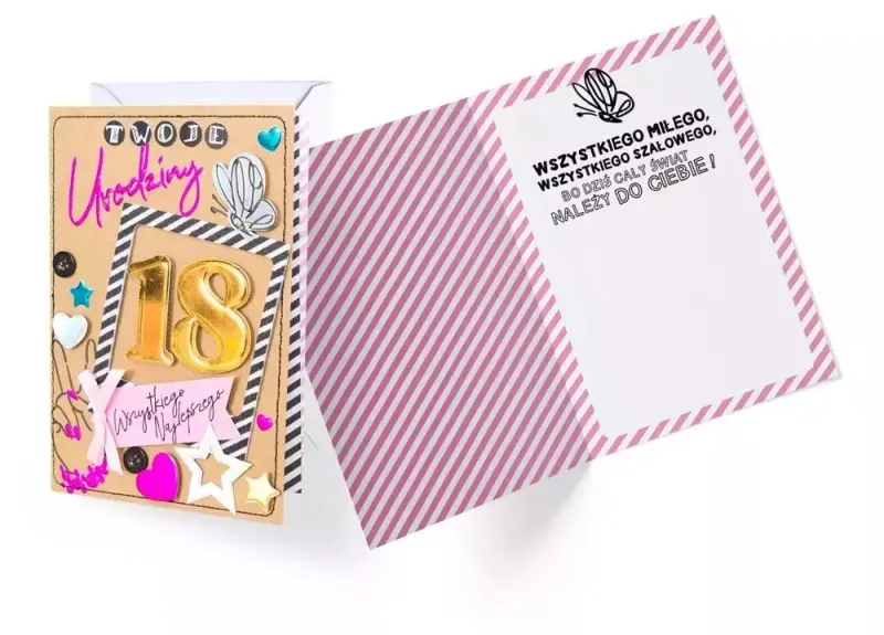 Karnet B6 Fr-024 Urodziny 18 zdjęcie 1