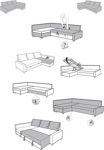 Pokrowiec na sofę Friheten z narożnikiem lewostronnym welurowy niebieski na Arena.pl