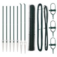 Ogrodzenie z słupkami Zielony 1.2 x 10 m Stal pokryta PCV