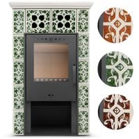 Kominek kaflowy piec wkład kominkowy wolnostojący koza GRANDE 3 kolory