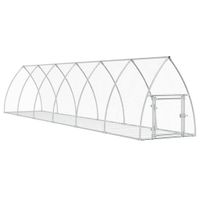 Klatka dla królika, srebrna, 600x105x120cm, stal galwanizowana