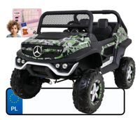 Mercedes Benz Unimog dla dzieci Lakier Moro + Napęd 4x4 + Pilot + Bagażnik