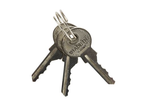 Kłódka żeliwna 48 mm 3 kluczyki samozatrzaskowa na Arena.pl