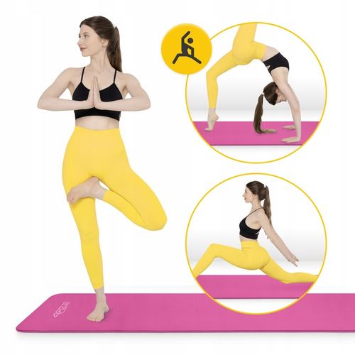 MATA DO ĆWICZEŃ JOGI GIMNASTYCZNA KARIMATA GRUBA NBR ANTYPOŚLIZGOWA na Arena.pl