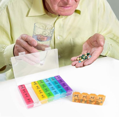 Pudełko organizer na tabletki  7 dni  4 Przegródki na Arena.pl