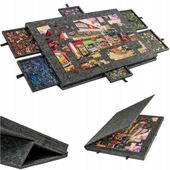 ogromna mata filcowa do puzzli stolik zamykany 6 szuflad organizer 77x54 cm
