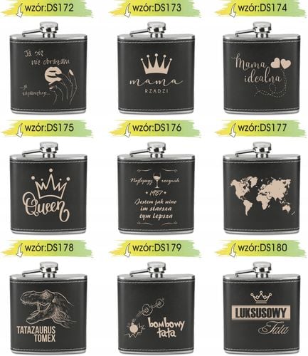 GRAWEROWANA Piersiówka 180 ml prezent NA DZIEŃ KOBIET Z IMIENIEM na Arena.pl