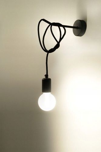 LOFT Kinkiet ŚCIENNY EDISON Czarny na Arena.pl