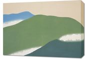 Obraz 70x50cm Green Mountains, Sekka Japoński Vintage