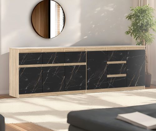 Komoda 6 Szuflad 240cm Szafka Salon Sypialnia Duża Sonoma San Sebastian na Arena.pl