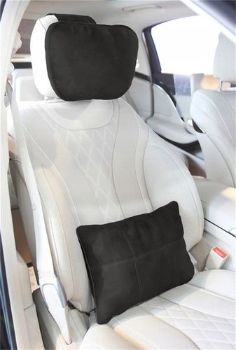 Poduszka Samochodowa Pod Szyję Głowę Kark Podróżna Zagłówek Zamszowa 2szt na Arena.pl