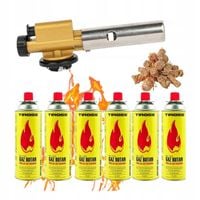 PALNIK GAZOWY NA KARTUSZE ŻELIWNY METALOWY 6x GAZ TIROSS + 5szt