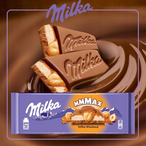 Pakiet 3szt MILKA HAZELNUTS TOFFEE 300G zdjęcie 2