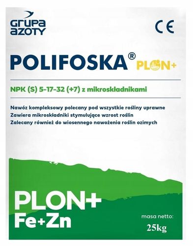 Nawóz na trawnik Polifoska z mikroelementami, Polifoska Plon Plus 25 kg na Arena.pl