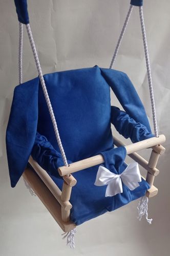 HUŚTAWKA 3w1 DLA DZIECI królik NIEBIESKI dom ogród na Arena.pl