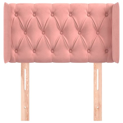 Zagłówek uszak, różowy, 83x16x78/88 cm, aksamit na Arena.pl