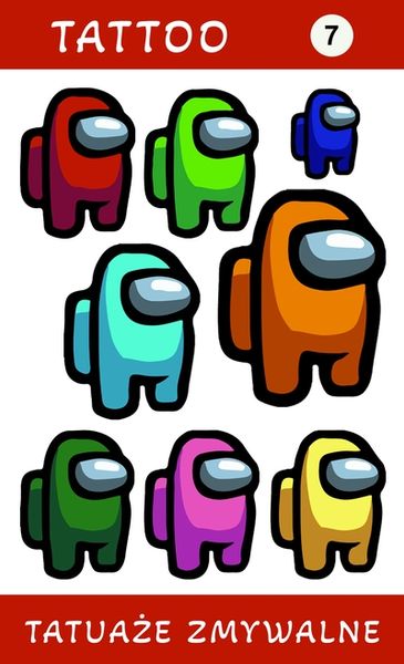 Tatuaże zmywalne Amon Us zdjęcie 1