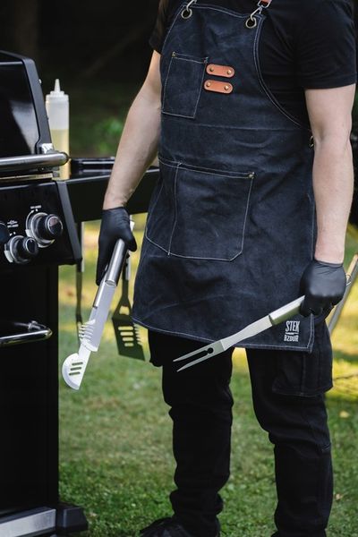 Fartuch Kuchenny StekBzdur Kelnerski Barmański Barberski dla Kucharza Grill zdjęcie 9