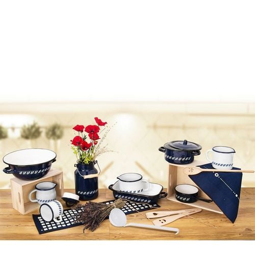 Rondel emaliowany MODROBILA 12 cm, 600 ml na Arena.pl