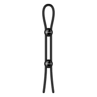 nexus double adjustable lasso - czarny silikonowy pierścień regulowany