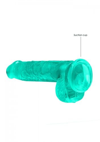 6 / 15 cm realistic dildo with balls   turquoise na Arena.pl