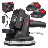 Przyssawka WIBRUJĄCA do układania płytek 2x AKUMULATOR 21V 2Ah walizka 80kg