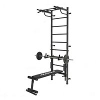 Drabinka Kraft Light 3w1 czarna elite z wyciągiem + ławka + poręcze 200kg