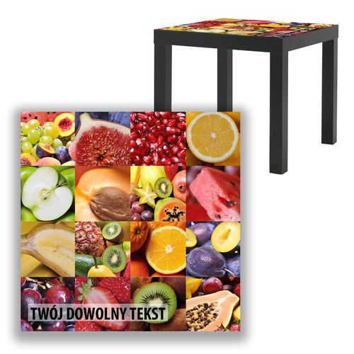 BLAT SZKLANY IKEA LACK Owoce z Twoim napisem 55x55cm 092b na Arena.pl
