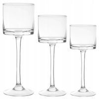 Zestaw 3 świeczników 20/25/30 cm komplet 3 szt.