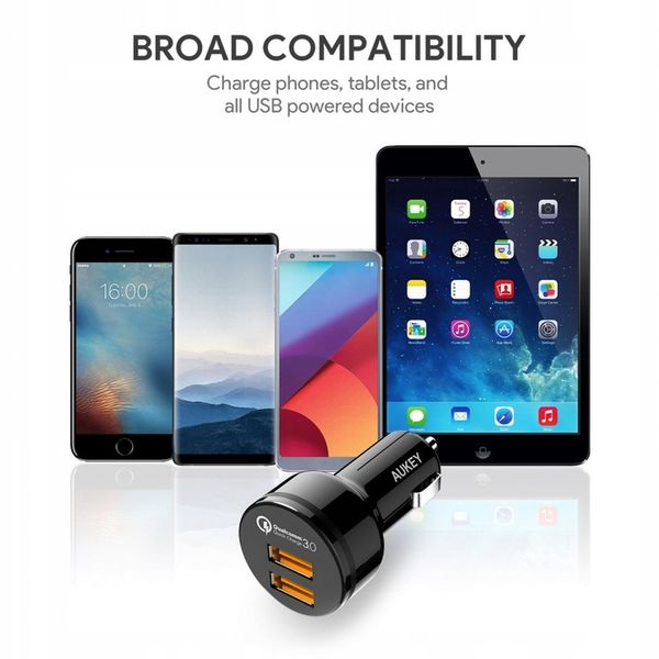 Ładowarka samochodowa Aukey CC-T8 2x USB 36 W zdjęcie 4