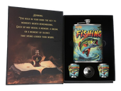 Elegancka Piersiówka 8 OZ ok. 240 ml Fishing w Opakowaniu Prezentowym