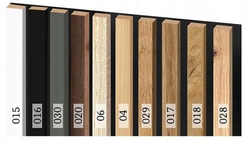Lamele ścienne na PŁYCIE 55 x 275 cm 3D dąb naturalny, wotan różne kolory na Arena.pl