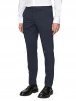 Lindbergh spodnie garniturowe 30-606900 Granatowy Slim Fit (EU56)