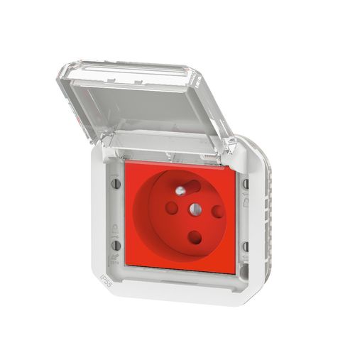 Nowe Plexo - Gniazdo 2P+Z z blokadą zaciski śrubowe, mechanizm 16 A-250 V~ - białe - Legrand 069623L na Arena.pl