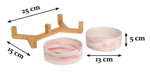 MISKA dla psa kota PODWÓJNA CERAMICZNA 2 x 400ml na Arena.pl