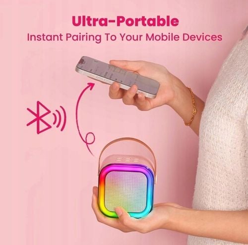 ZESTAW KARAOKE DLA DZIECI GŁOŚNIK BLUETOOTH USB LED MIKROFON STITCH na Arena.pl