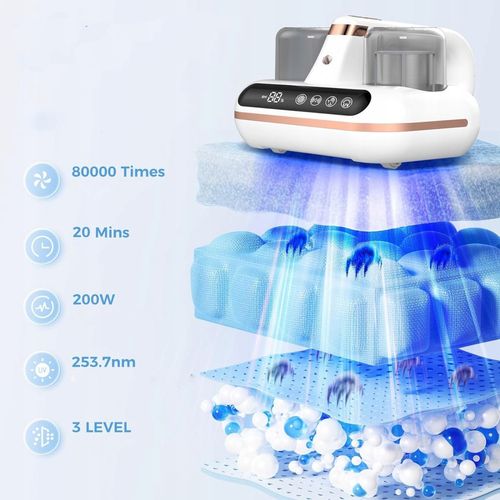 ANTYBAKTERYJNY ODKURZACZ RĘCZNY UV 10Kpa IDEALNY DO MATERACY I ROZTOCZY na Arena.pl