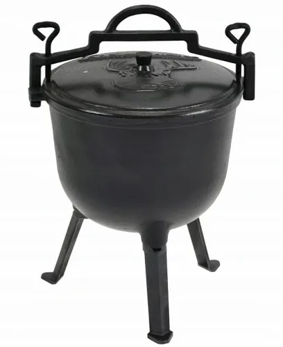 Kociołek Myśliwski 11 Lit. EMALIA Żeliwny GARNEK na OGNISKO Emaliowany na Arena.pl