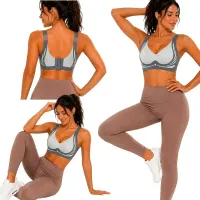 Biustonosz sportowy damski push up modelujący bezszwowy wkładki roz XL