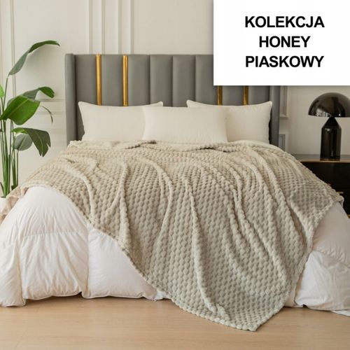 GRUBY KOC WYTŁACZANY NARZUTA NA ŁÓŻKO KANAPĘ 160x200 NA NAROŻNIK MIĘKKI na Arena.pl