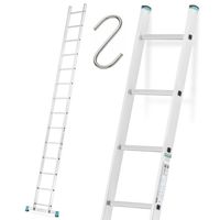 Drabiny drabina aluminiowa przystawna ALOSS mocna TUV 1x14 - 3,98m