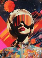 Plakat 20,5x28,4cm Retrofuturystyczna Muza