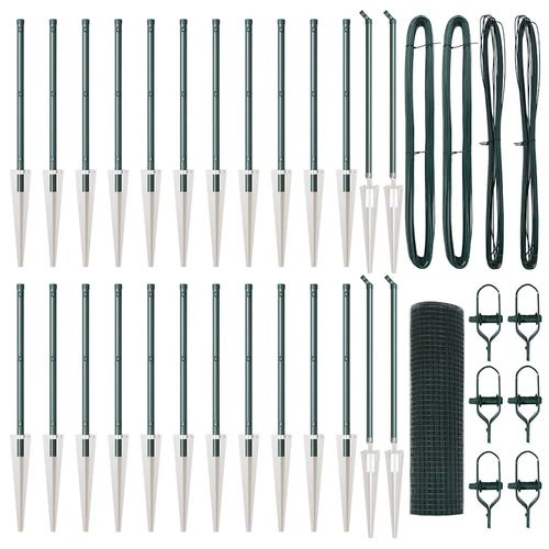 Ogrodzenie z słupkami Zielony 0.8 x 50 m Stal na Arena.pl