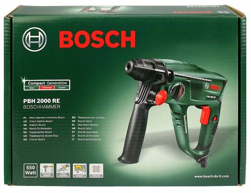 MŁOTOWIERTARKA SDS-PLUS 550W PBH 2000 RE BOSCH na Arena.pl