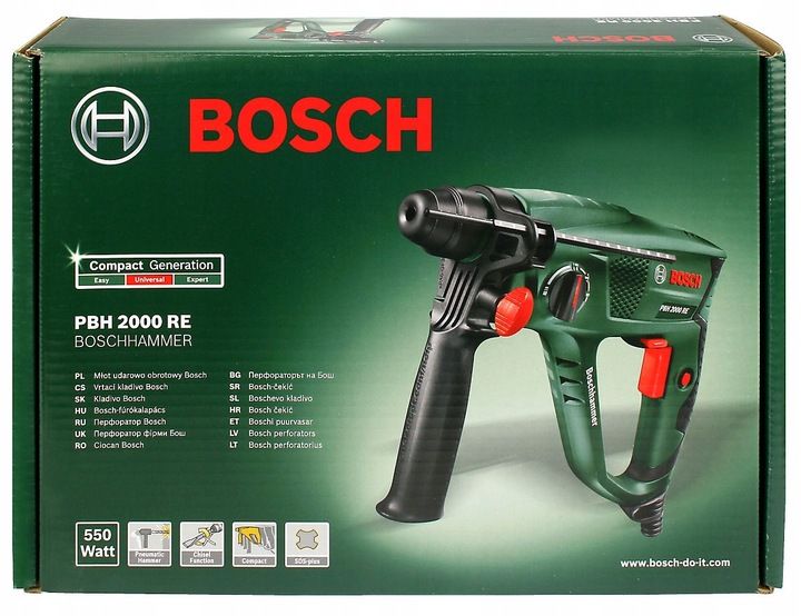 MŁOTOWIERTARKA SDS-PLUS 550W PBH 2000 RE BOSCH zdjęcie 15