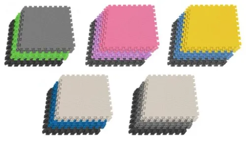 Ochrona podłogi wytrzymała mata puzzle pod sprzęt fitness do siłowni 9szt na Arena.pl