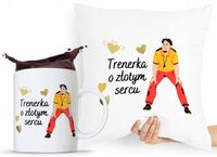 Zestaw Poduszka + Kubek Prezent Dla Trenera Z Nadrukiem Ze Zdjęciem