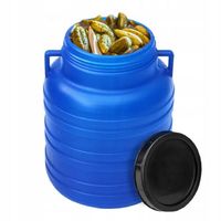 BECZKA PLASTIKOWA 10 L DO KISZENIA OGÓRKÓW KAPUSTY Z UCHWYTEM ZAKRĘCANA